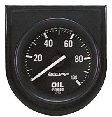 Auto Meter - Auto Meter Gauge Console; Oil Press; 2in.; 100psi; Blk Dial; Blk Bezel; AutoGage 2332