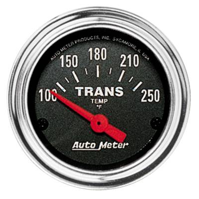 Auto Meter - Auto Meter Gauge; Trans Temp; 2 1/16in.; 100-250deg. F; Electric; Traditional Chrome 2552