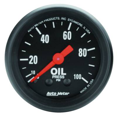 Auto Meter - Auto Meter Gauge; Oil Press; 2 1/16in.; 100psi; Mechanical; Z Series 2604