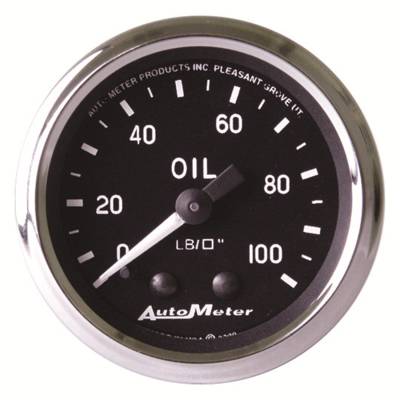 Auto Meter - Auto Meter Gauge; Oil Pressure; 2 1/16in.; 100psi; Mechanical; Cobra 201006