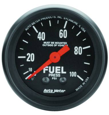 Auto Meter - Auto Meter Gauge; Fuel Press; 2 1/16in.; 100psi; Mechanical; Z Series 2612