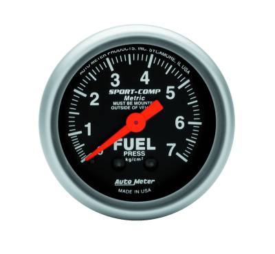 Auto Meter - Auto Meter Gauge; Fuel Pressure; 2 1/16in.; 7.0kg/cm2; Mechanical; Sport-Comp 3312-J