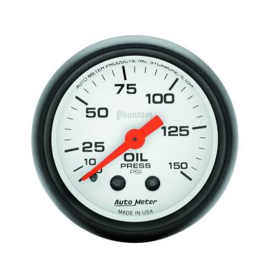 Auto Meter - Auto Meter Gauge; Oil Pressure; 2 1/16in.; 150psi; Mechanical; Phantom 5723