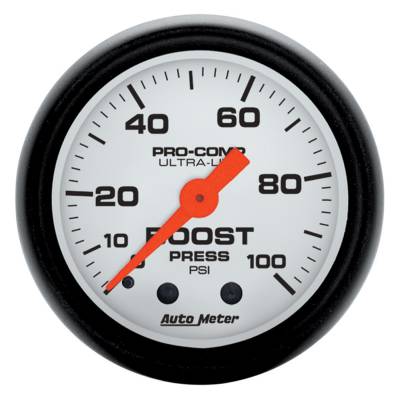 Auto Meter - Auto Meter Gauge; Boost; 2 1/16in.; 100psi; Mechanical; Phantom 5706