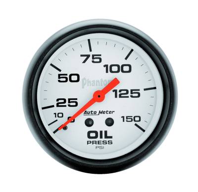 Auto Meter - Auto Meter Gauge; Oil Pressure; 2 5/8in.; 150psi; Mechanical; Phantom 5823