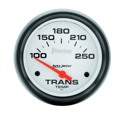 Auto Meter - Auto Meter Gauge; Transmission Temp; 2 5/8in.; 100-250deg. F; Electric; Phantom 5857