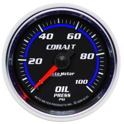 Auto Meter - Auto Meter Gauge; Oil Pressure; 2 1/16in.; 100psi; Mechanical; Cobalt 6121