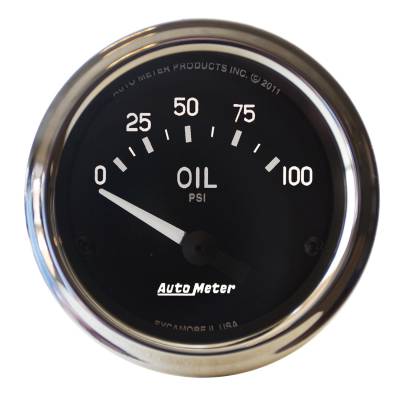 Auto Meter - Auto Meter Gauge; Oil Pressure; 2 1/16in.; 100psi; Electric; Cobra 201014