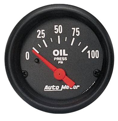 Auto Meter - Auto Meter Gauge; Oil Pressure; 2 1/16in.; 100psi; Electric; Z Series 2634