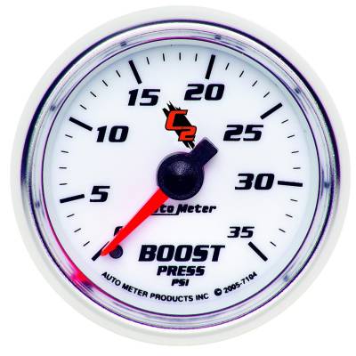 Auto Meter - Auto Meter Gauge; Boost; 2 1/16in.; 35psi; Mechanical; C2 7104