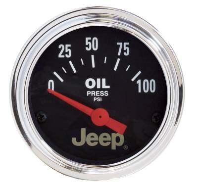 Auto Meter - Auto Meter Gauge; Oil Press; 2 1/16in.; 100psi; Elec; Jeep 880240