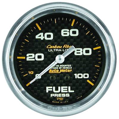 Auto Meter - Auto Meter Gauge; Fuel Pressure; 2 5/8in.; 15psi; Mechanical; Carbon Fiber 4811