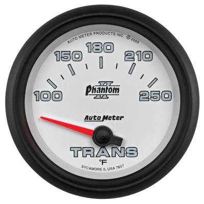 Auto Meter - Auto Meter Gauge; Transmission Temp; 2 5/8in.; 100-250deg. F; Electric; Phantom II 7857