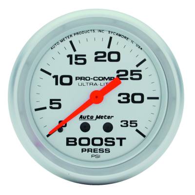 Auto Meter - Auto Meter Gauge; Boost; 2 5/8in.; 35psi; Mechanical; Ultra-Lite 4404