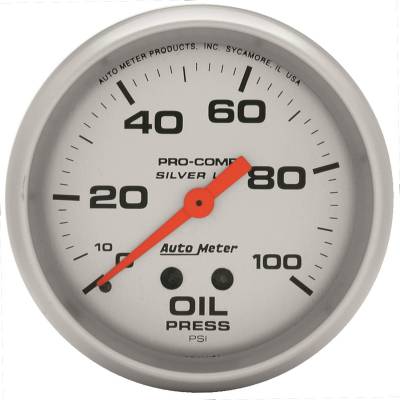 Auto Meter - Auto Meter Gauge; Oil Press; 2 5/8in.; 100psi; Liquid Filled Mech; Ultra-Lite 4621