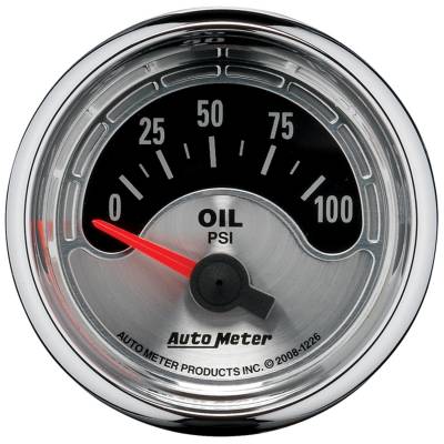 Auto Meter - Auto Meter Gauge; Oil Press; 2 1/16in.; 100psi; Elec; American Muscle 1226