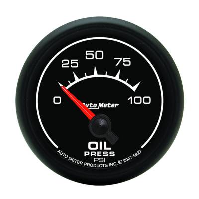 Auto Meter - Auto Meter Gauge; Oil Pressure; 2 1/16in.; 100psi; Electric; ES 5927