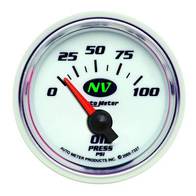 Auto Meter - Auto Meter Gauge; Oil Pressure; 2 1/16in.; 100psi; Electric; NV 7327