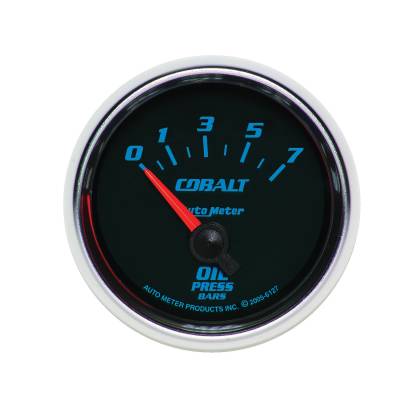 Auto Meter - Auto Meter Gauge; Oil Pressure; 2 1/16in.; 7BAR; Electric; Cobalt 6127-M