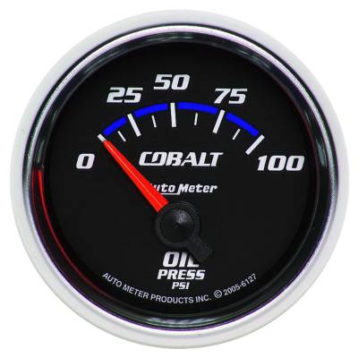 Auto Meter - Auto Meter Gauge; Oil Pressure; 2 1/16in.; 100psi; Electric; Cobalt 6127