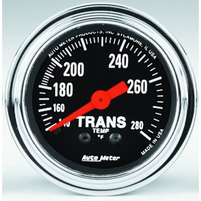 Auto Meter - Auto Meter Gauge; Trans Temp; 2 1/16in.; 140-280deg. F; Mechanical; 8ft.; Traditional Chrom 2451