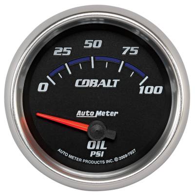 Auto Meter - Auto Meter Gauge; Oil Pressure; 2 5/8in.; 100psi; Electric; Cobalt 7927