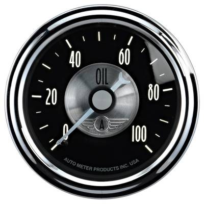 Auto Meter - Auto Meter Gauge; Oil Press; 2 1/16in.; 100psi; Mech; Prestige Blk. Diamond 2022