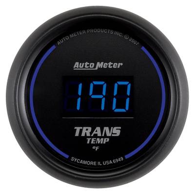 Auto Meter - Auto Meter Gauge; Trans Temp; 2 1/16in.; 340deg. F; Digital; Black Dial w/Blue LED 6949