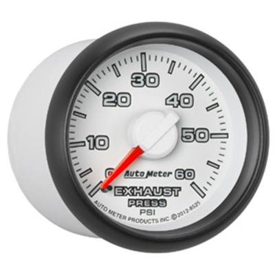 Auto Meter - Auto Meter Gauge; Exhaust Press.; 2 1/16in.; 60psi; Mechanical; Ram Gen 3 Factory Match 8525