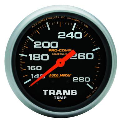 Auto Meter - Auto Meter Gauge; Oil Temp; 2 5/8in.; 140-280deg. F; Liquid Filled Mech; 8ft.; Pro-Comp 5451