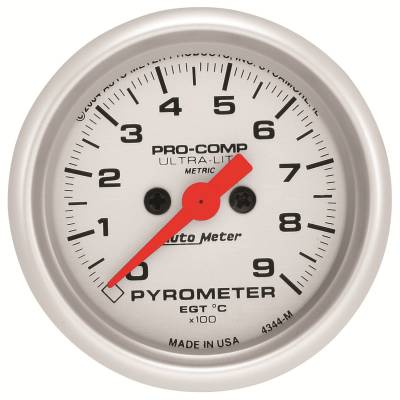 Auto Meter - Auto Meter Gauge; Pyrometer (EGT); 2 1/16in.; 900deg. C; Digital Stepper Motor; Ultra-Lite 4344-M