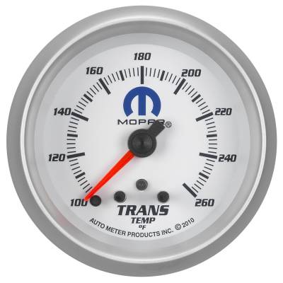 Auto Meter - Auto Meter Gauge; Trans Temp; 2 5/8in.; 260deg. F; Stepper Motor w/Peak/Warn; White; Mopar 880359