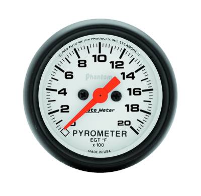 Auto Meter - Auto Meter Gauge; Pyrometer (EGT); 2 1/16in.; 2000deg. F; Digital Stepper Motor; Phantom 5745