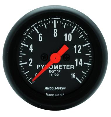 Auto Meter - Auto Meter Gauge; Pyrometer (EGT); 2 1/16in.; 1600deg. F; Digital Stepper Motor; Z Series 2654