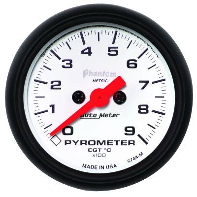 Auto Meter - Auto Meter Gauge; Pyrometer (EGT); 2 1/16in.; 900deg. C; Digital Stepper Motor; Phantom 5744-M