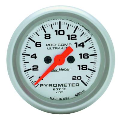 Auto Meter - Auto Meter Gauge; Pyrometer (EGT); 2 1/16in.; 2000deg. F; Digital Stepper Motor; Ultra-Lite 4345