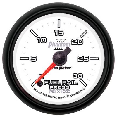 Auto Meter - Auto Meter Gauge; Rail Pressure (RAM 6.7L); 2 1/16in.; 30kpsi; Digital Stepper Motor; Phant 7593