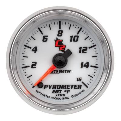 Auto Meter - Auto Meter Gauge; Pyrometer (EGT); 2 1/16in.; 1600deg. F; Digital Stepper Motor; C2 7144