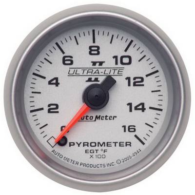 Auto Meter - Auto Meter Gauge; Pyrometer (EGT); 2 1/16in.; 1600deg. F; Digital Stepper Motor; Ultra-Lite 4944