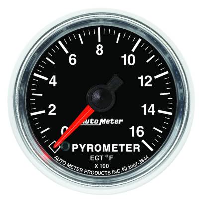 Auto Meter - Auto Meter Gauge; Pyrometer (EGT); 2 1/16in.; 1600deg. F; Digital Stepper Motor; GS 3844