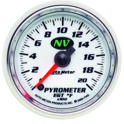 Auto Meter - Auto Meter Gauge; Pyrometer (EGT); 2 1/16in.; 2000deg. F; Digital Stepper Motor; NV 7345