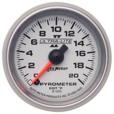 Auto Meter - Auto Meter Gauge; Pyrometer (EGT); 2 1/16in.; 2000deg. F; Digital Stepper Motor; Ultra-Lite 4945