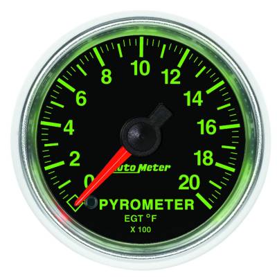 Auto Meter - Auto Meter Gauge; Pyrometer (EGT); 2 1/16in.; 2000deg. F; Digital Stepper Motor; GS 3845