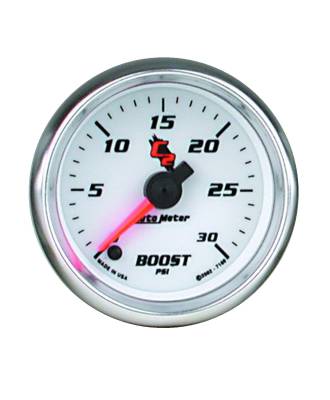 Auto Meter - Auto Meter Gauge; Boost; 2 1/16in.; 30psi; Digital Stepper Motor; C2 7160