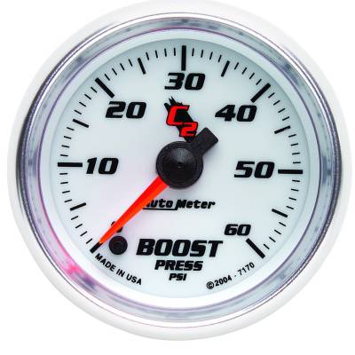 Auto Meter - Auto Meter Gauge; Boost; 2 1/16in.; 60psi; Digital Stepper Motor; C2 7170