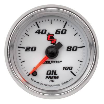 Auto Meter - Auto Meter Gauge; Oil Pressure; 2 1/16in.; 100psi; Digital Stepper Motor; C2 7153