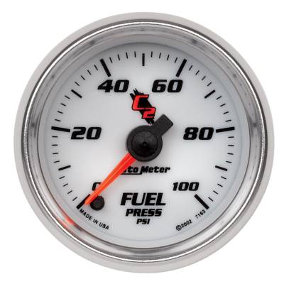 Auto Meter - Auto Meter Gauge; Fuel Pressure; 2 1/16in.; 100psi; Digital Stepper Motor; C2 7163