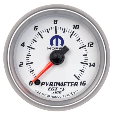 Auto Meter - Auto Meter Gauge; Pyrometer (EGT); 2 1/16in.; 1600deg. F; Digital Stepper Motor; White; Mop 880031