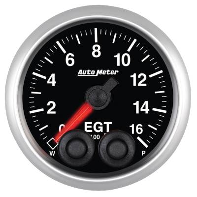 Auto Meter - Auto Meter Gauge; Pyro. (EGT); 2 1/16in.; 1600deg. F; Stepper Motor w/Peak/Warn; Elite 5646