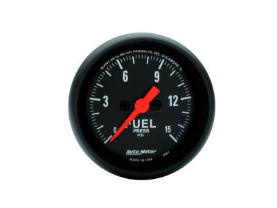 Auto Meter - Auto Meter Gauge; Fuel Pressure; 2 1/16in.; 15psi; Digital Stepper Motor; Z Series 2661